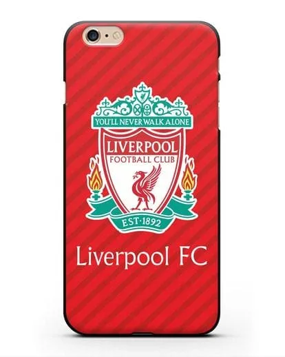 Чехол с эмблемой FC Liverpool с красным фоном силиконовый для iPhone 6s Plus