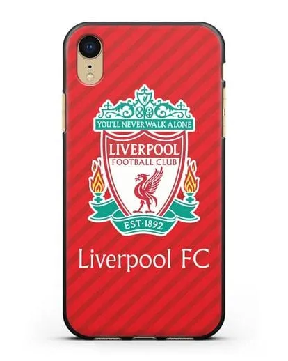 Чехол с эмблемой FC Liverpool с красным фоном силиконовый для iPhone XR