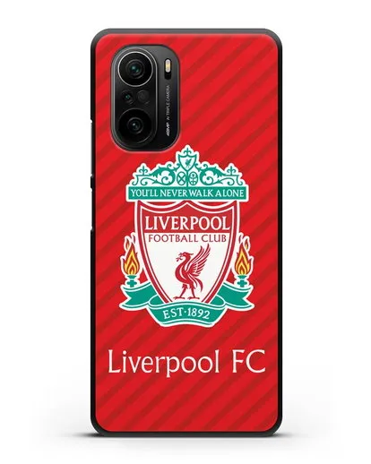 Чехол с эмблемой FC Liverpool с красным фоном силиконовый для Xiaomi Poco F3 Pro