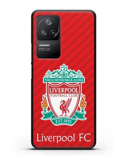 Чехол с эмблемой FC Liverpool с красным фоном силиконовый для Xiaomi Poco F4
