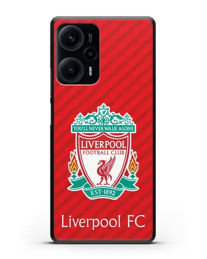 Чехол с эмблемой FC Liverpool с красным фоном силиконовый для Xiaomi Poco F5