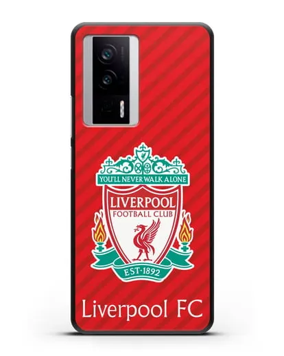 Чехол с эмблемой FC Liverpool с красным фоном силиконовый для Xiaomi Poco F5 Pro