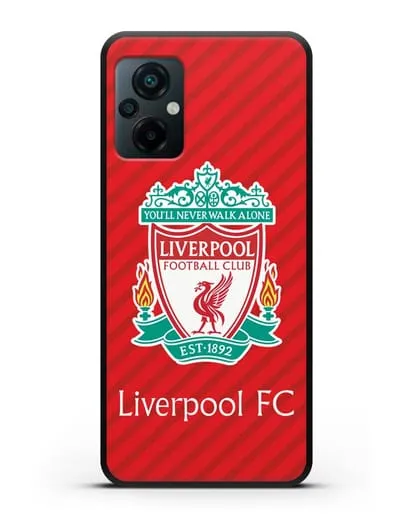 Чехол с эмблемой FC Liverpool с красным фоном силиконовый для Xiaomi Poco M5