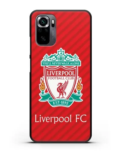 Чехол с эмблемой FC Liverpool с красным фоном силиконовый для Xiaomi Poco M5s