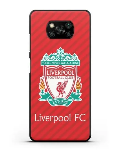 Чехол с эмблемой FC Liverpool с красным фоном силиконовый для Xiaomi Poco X3