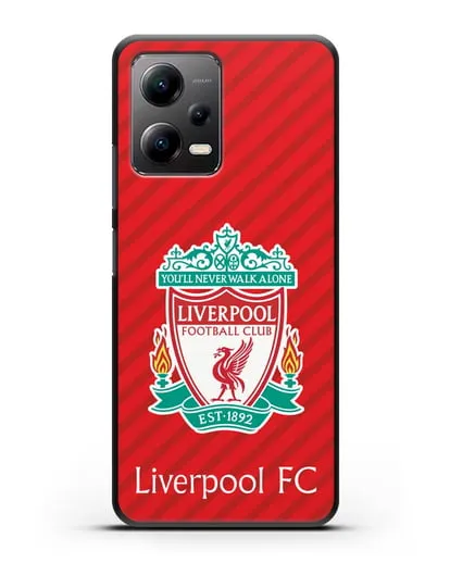 Чехол с эмблемой FC Liverpool с красным фоном силиконовый для Xiaomi Poco X5