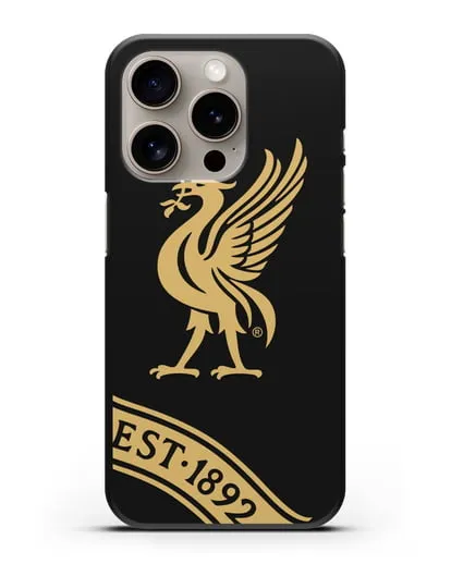 Чехол ФК Ливерпуль с птицей Лайвер и надписью 1892 силиконовый для iPhone 15 Pro