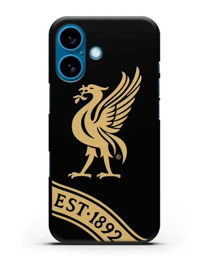 Чехол ФК Ливерпуль с птицей Лайвер и надписью 1892 силиконовый для iPhone 16