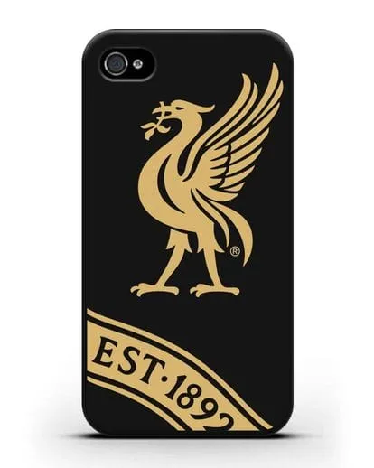 Чехол ФК Ливерпуль с птицей Лайвер и надписью 1892 силиконовый для iPhone 4/4s