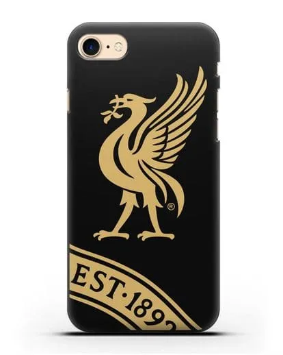 Чехол ФК Ливерпуль с птицей Лайвер и надписью 1892 силиконовый для iPhone 8
