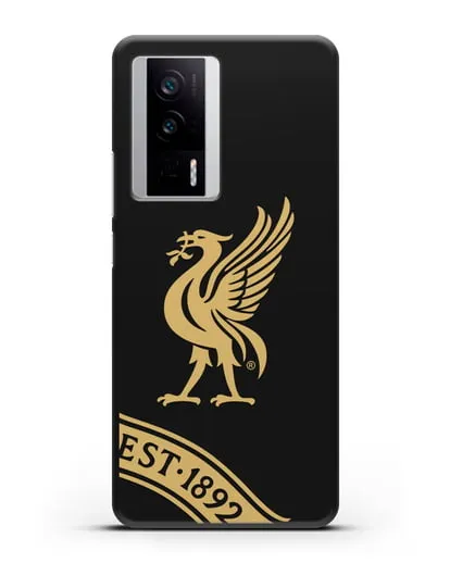 Чехол ФК Ливерпуль с птицей Лайвер и надписью 1892 силиконовый для Xiaomi Poco F5 Pro