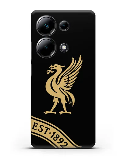 Чехол ФК Ливерпуль с птицей Лайвер и надписью 1892 силиконовый для Xiaomi Poco M6 Pro