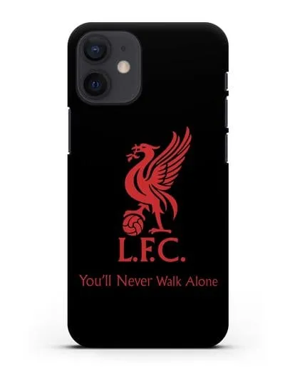 Чехол ФК Ливерпуль с птицей Liver и инициалами L.F.C. силиконовый для iPhone 12 mini