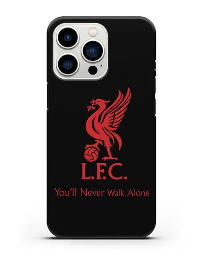 Чехол ФК Ливерпуль с птицей Liver и инициалами L.F.C. силиконовый для iPhone 13 Pro