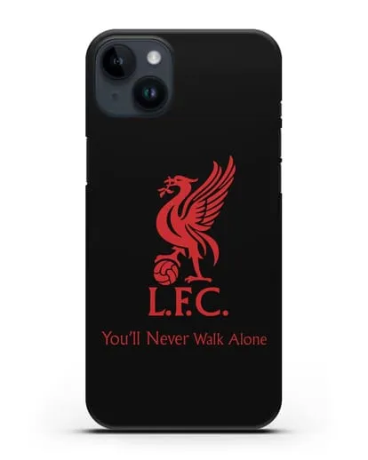 Чехол ФК Ливерпуль с птицей Liver и инициалами L.F.C. силиконовый для iPhone 14 Plus