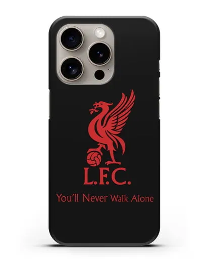 Чехол ФК Ливерпуль с птицей Liver и инициалами L.F.C. силиконовый для iPhone 15 Pro
