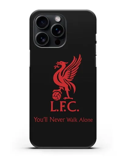 Чехол ФК Ливерпуль с птицей Liver и инициалами L.F.C. силиконовый для iPhone 15 Pro Max