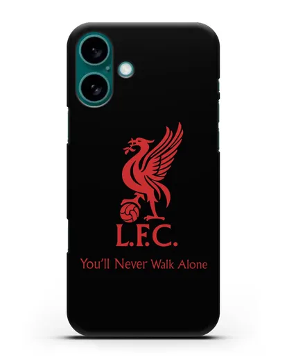 Чехол ФК Ливерпуль с птицей Liver и инициалами L.F.C. силиконовый для iPhone 16 Plus