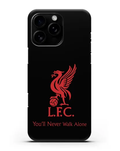 Чехол ФК Ливерпуль с птицей Liver и инициалами L.F.C. силиконовый для iPhone 16 Pro Max