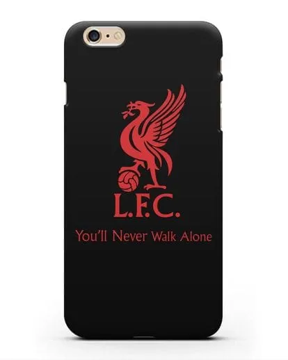 Чехол ФК Ливерпуль с птицей Liver и инициалами L.F.C. силиконовый для iPhone 6s Plus