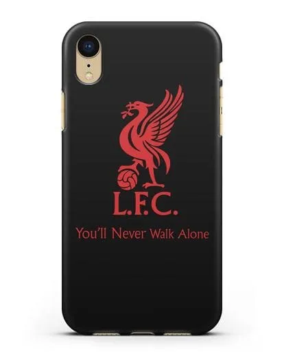 Чехол ФК Ливерпуль с птицей Liver и инициалами L.F.C. силиконовый для iPhone XR
