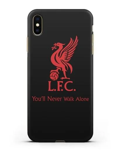 Чехол ФК Ливерпуль с птицей Liver и инициалами L.F.C. силиконовый для iPhone XS Max