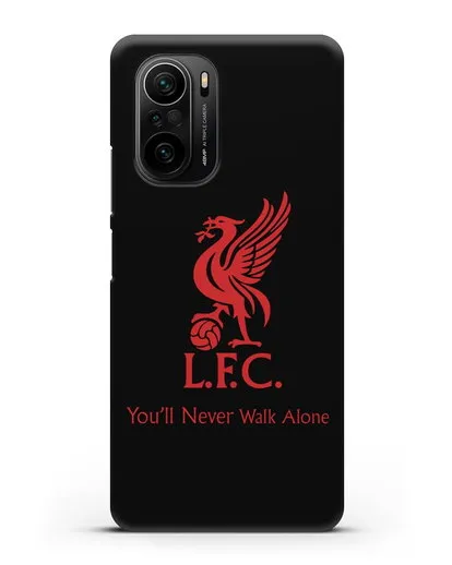 Чехол ФК Ливерпуль с птицей Liver и инициалами L.F.C. силиконовый для Xiaomi Poco F3