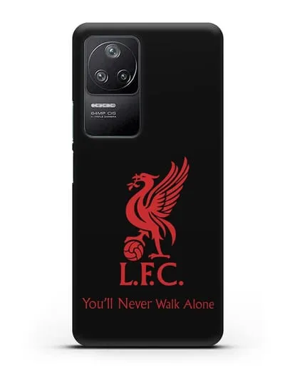 Чехол ФК Ливерпуль с птицей Liver и инициалами L.F.C. силиконовый для Xiaomi Poco F4