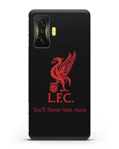 Чехол ФК Ливерпуль с птицей Liver и инициалами L.F.C. силиконовый для Xiaomi Poco F4 GT
