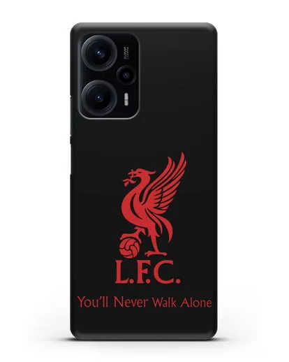 Чехол ФК Ливерпуль с птицей Liver и инициалами L.F.C. силиконовый для Xiaomi Poco F5
