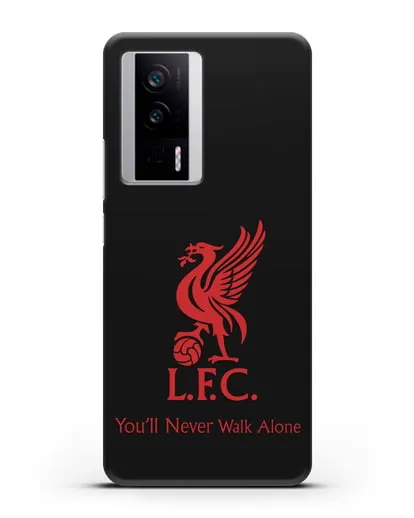 Чехол ФК Ливерпуль с птицей Liver и инициалами L.F.C. силиконовый для Xiaomi Poco F5 Pro