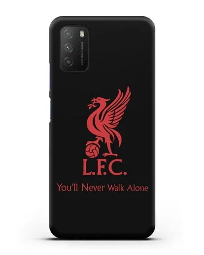 Чехол ФК Ливерпуль с птицей Liver и инициалами L.F.C. силиконовый для Xiaomi Poco M3
