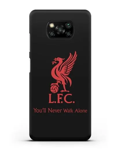 Чехол ФК Ливерпуль с птицей Liver и инициалами L.F.C. силиконовый для Xiaomi Poco X3