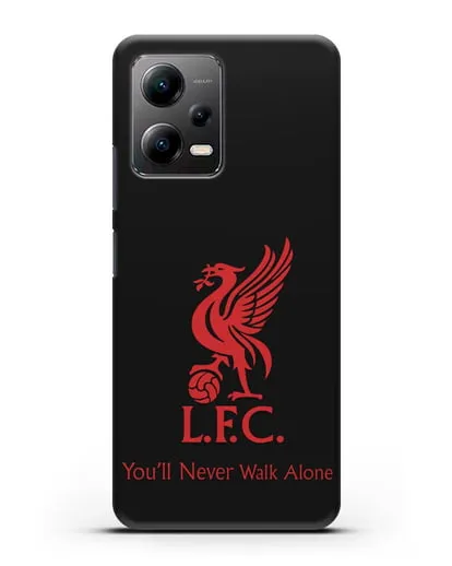 Чехол ФК Ливерпуль с птицей Liver и инициалами L.F.C. силиконовый для Xiaomi Poco X5
