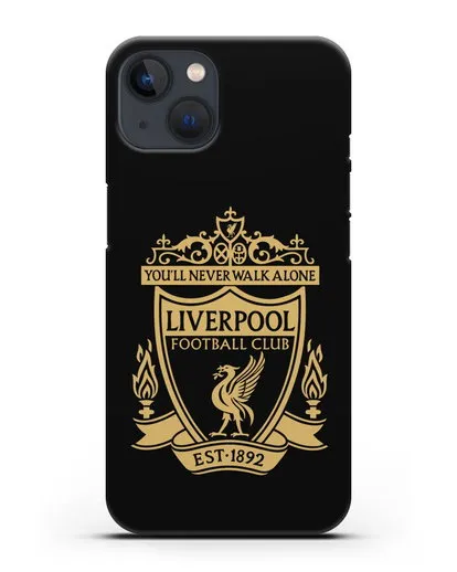 Чехол с эмблемой Liverpool и надписью You'll never walk alone силиконовый для iPhone 13