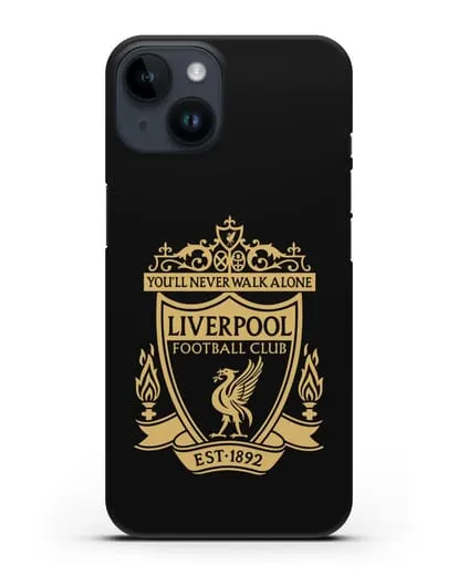 Чехол с эмблемой Liverpool и надписью You'll never walk alone силиконовый для iPhone 14