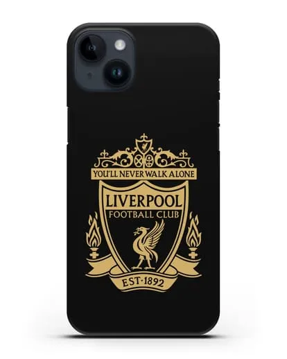 Чехол с эмблемой Liverpool и надписью You'll never walk alone силиконовый для iPhone 14 Plus