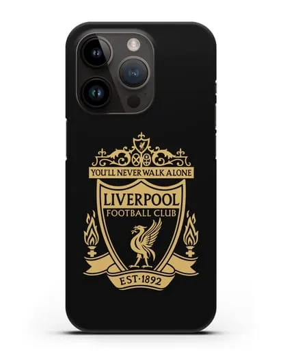 Чехол с эмблемой Liverpool и надписью You'll never walk alone силиконовый для iPhone 14 Pro