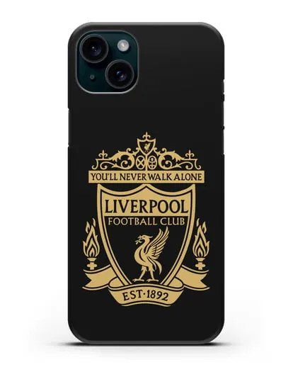 Чехол с эмблемой Liverpool и надписью You'll never walk alone силиконовый для iPhone 15 Plus