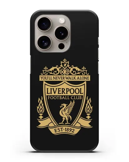 Чехол с эмблемой Liverpool и надписью You'll never walk alone силиконовый для iPhone 15 Pro