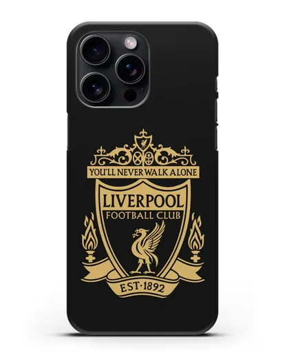 Чехол с эмблемой Liverpool и надписью You'll never walk alone силиконовый для iPhone 15 Pro Max