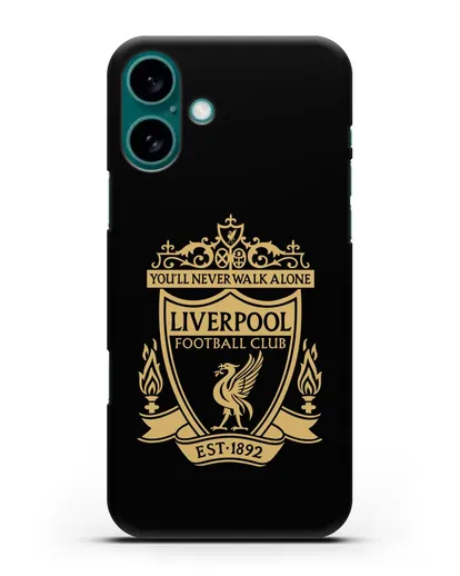 Чехол с эмблемой Liverpool и надписью You'll never walk alone силиконовый для iPhone 16 Plus