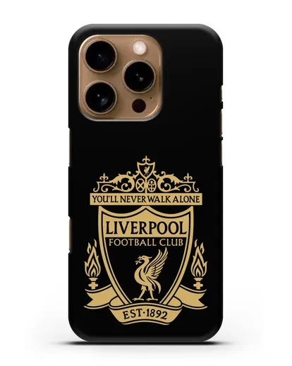 Чехол с эмблемой Liverpool и надписью You'll never walk alone силиконовый для iPhone 16 Pro