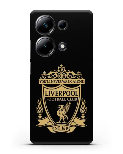 Чехол с эмблемой Liverpool и надписью You'll never walk alone силиконовый для Xiaomi Poco M6 Pro