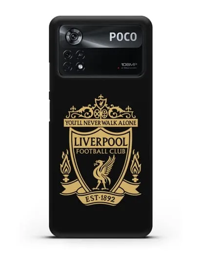 Чехол с эмблемой Liverpool и надписью You'll never walk alone силиконовый для Xiaomi Poco X4 Pro