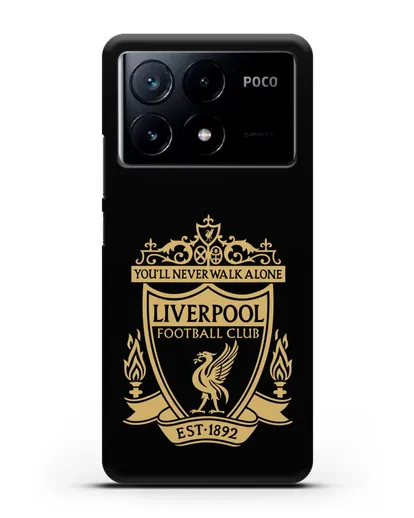 Чехол с эмблемой Liverpool и надписью You'll never walk alone силиконовый для Xiaomi Poco X6 Pro