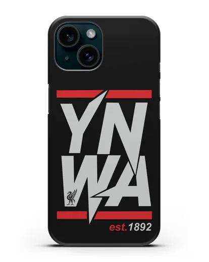 Чехол Ливерпуль с надписью YNWA 1892 силиконовый для iPhone 15