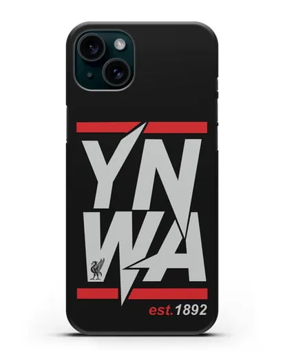 Чехол Ливерпуль с надписью YNWA 1892 силиконовый для iPhone 15 Plus