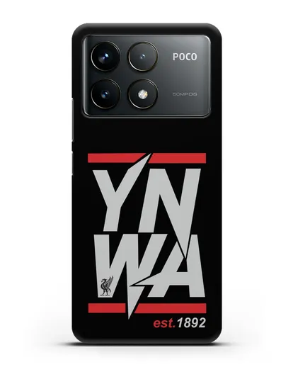 Чехол Ливерпуль с надписью YNWA 1892 силиконовый для Xiaomi Poco F6 Pro