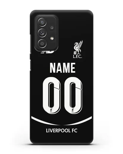 Именной чехол Ливерпуль с фамилией и номером (сезон 2018-2019) черная форма силиконовый для Samsung Galaxy A53
